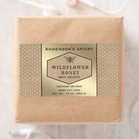 Etiket  bijenhonig honingbijen (Insitu)