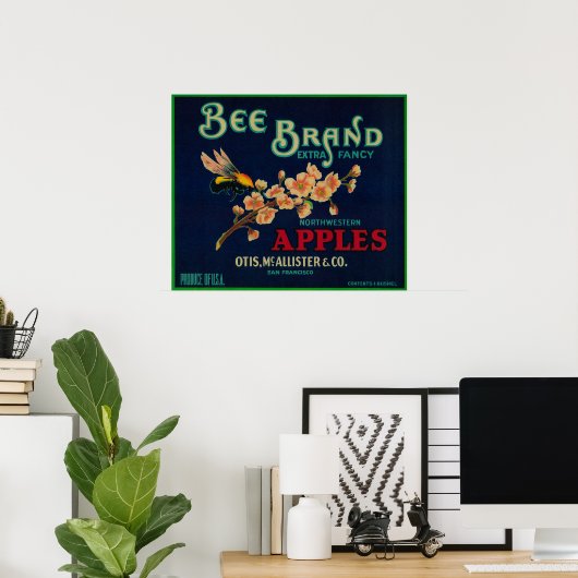 Etiket bijenkaas poster (Thuiskantoor)