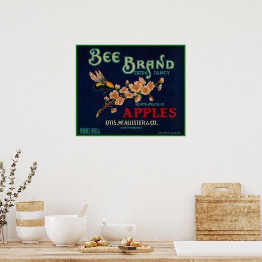 Etiket bijenkaas poster (Keuken)