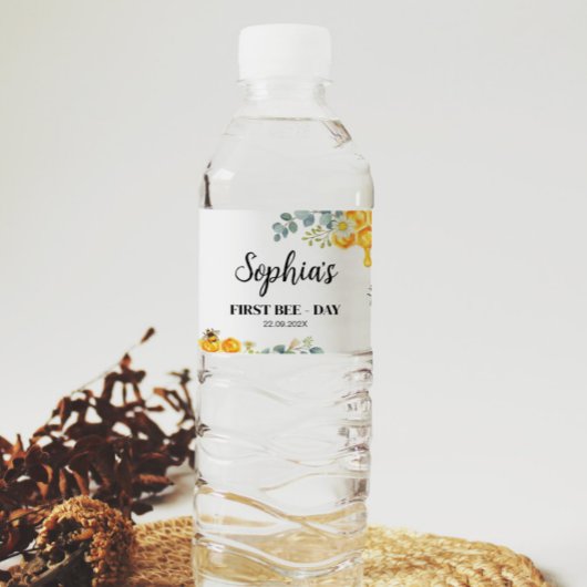 Etiket bijenwater Verjaarddag Baby shower