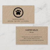 Etiket bijtende hondenkoppen visitekaartje (Voorkant / Achterkant)