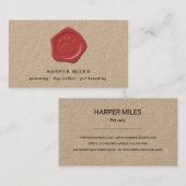 Etiket bijtende hondenzetter visitekaartje (Voorkant / Achterkant)