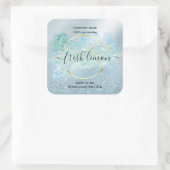 Etiket blauw waterverf op etiket kaarsen (Tas)