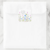 Etiket "Blauwe bloemen en roze bessen" (Tas)