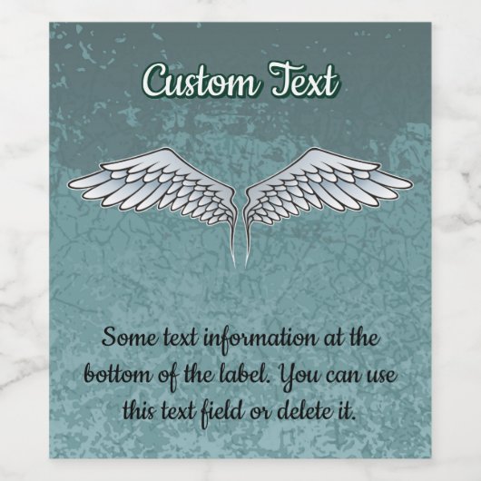 Etiket blauwe grijze wijn (Enkel label)