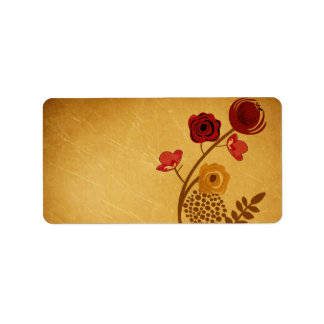 Etiket bloemen