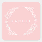 Etiket bloemenkrans (Voorkant)