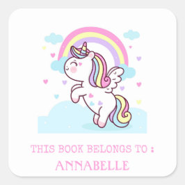 ETIKET BOEKEN: UNICORN & RAINBOW