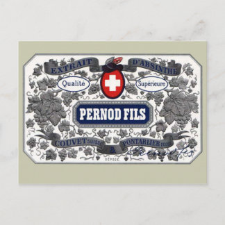 Etiket briefkaart Pernod Films