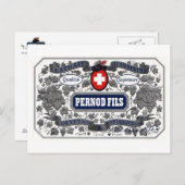 Etiket briefkaart Pernod Films (Voorkant / Achterkant)