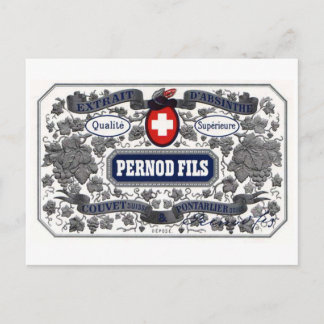 Etiket briefkaart Pernod Films