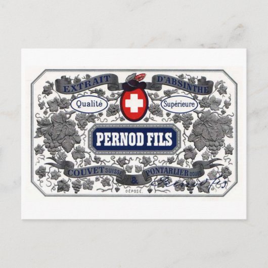 Etiket briefkaart Pernod Films (Voorkant)