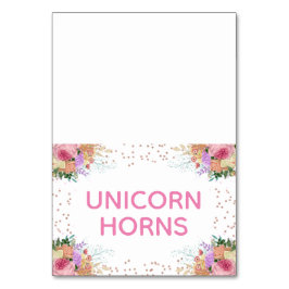Etiket Bright Floral Unicorn Kaart