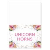 Etiket Bright Floral Unicorn Kaart (Voorkant)