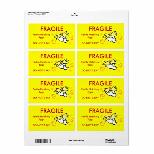 Etiket - broedeieren (Full Sheet)