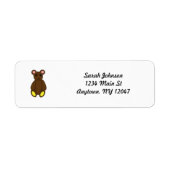 Etiket bruin Beer (Voorkant)