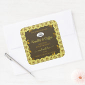 Etiket bruin product Gele rozen in Bloom voeg Logo (Envelop)