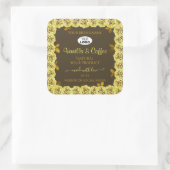 Etiket bruin product Gele rozen in Bloom voeg Logo (Tas)