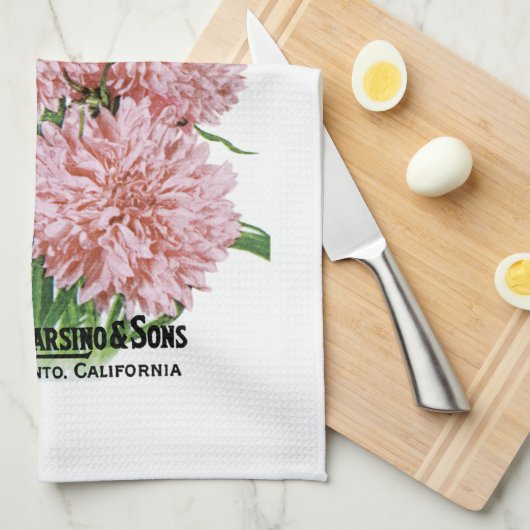 Etiket Button van de bachelor Theedoek (Quarter Fold)