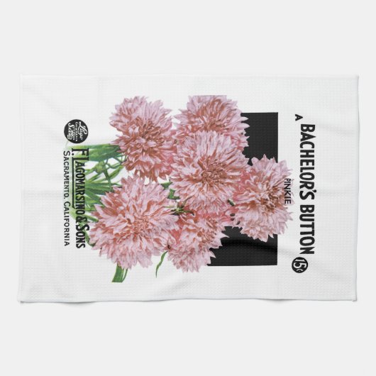 Etiket Button van de bachelor Theedoek (Horizontaal)