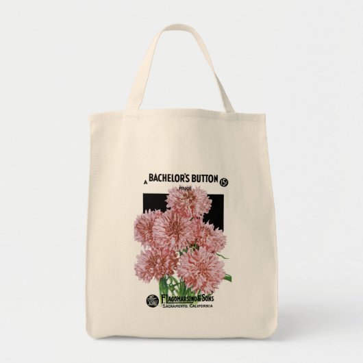 Etiket Buttonnen met zakje Tote Bag (Voorkant)