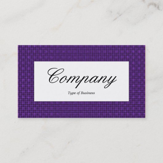 Etiket centreren - Violet Fabric-structuur Visitekaartje (Voorkant)