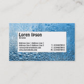Etiket centrum - Blauw water Visitekaartje (Achterkant)