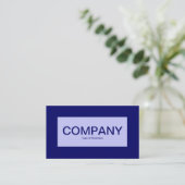 Etiket centrum - Powder Blue met Navy Blue Visitekaartje (Staand voorkant)