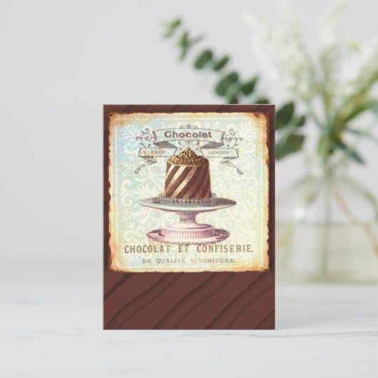 etiket Chocolat et Confiserie Briefkaart (Staand voorkant)