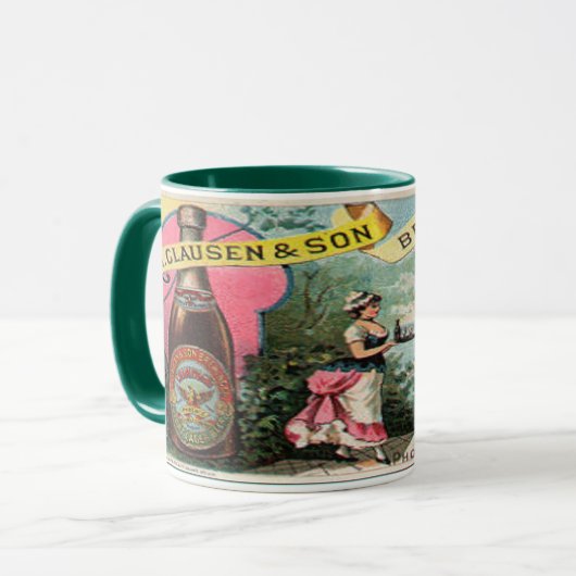 Etiket  Clausen Beer Mok (Voorkant links)