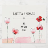 Etiket "Coquelicots" (Enkel label)