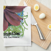 Etiket Cosmos Seed Packet Label Theedoek (Quarter Fold)