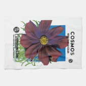 Etiket Cosmos Seed Packet Label Theedoek (Horizontaal)