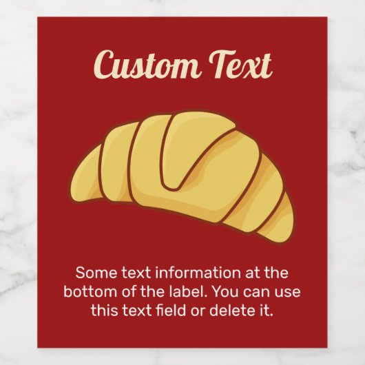 Etiket croissant Wine (Enkel label)