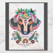 Etiket Dachshund Wine (Enkel label)