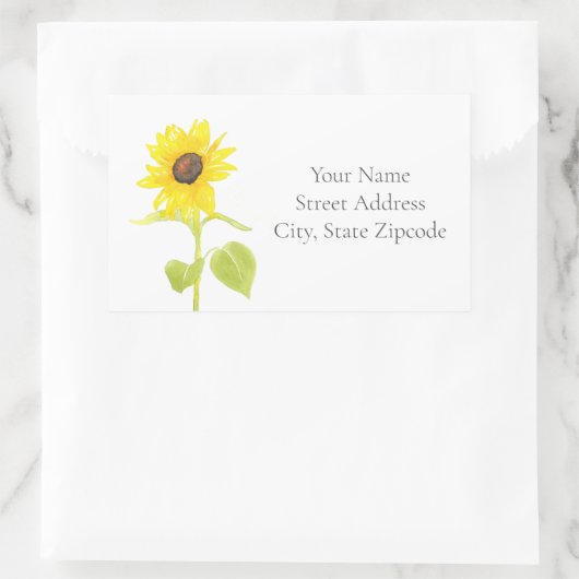 Etiket "Dansende zonnebloem" (Tas)