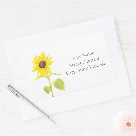 Etiket "Dansende zonnebloem" (Envelop)