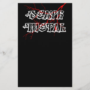 Etiket dodenmetaal flyer