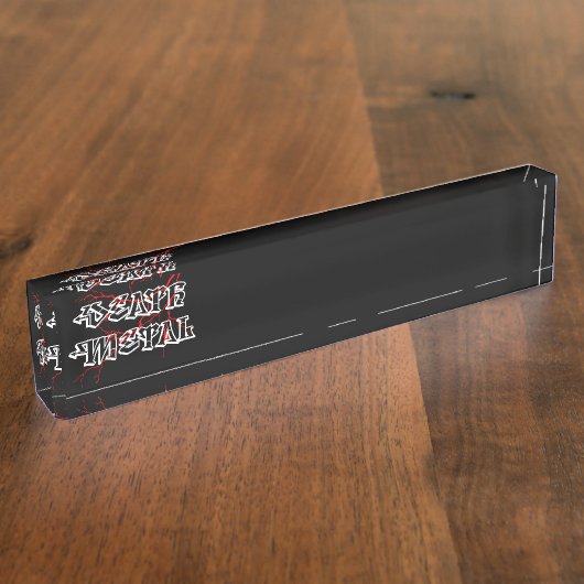 Etiket dodenmetaal naambordje (Zijkant)