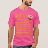 Etiket donut Nutrition Facts T-shirt (Voorkant)