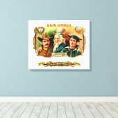 Etiket doos van de Unie Canvas Afdruk (Insitu (Houten vloer))