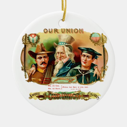 Etiket doos van de Unie Keramisch Ornament (Voorkant)