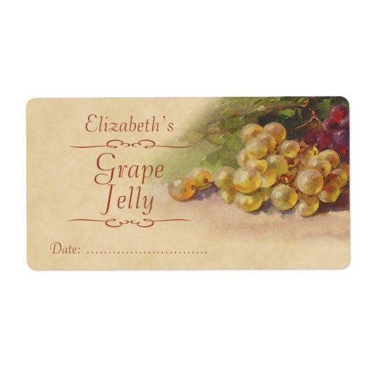 Etiket druiveninblikken (Voorkant)