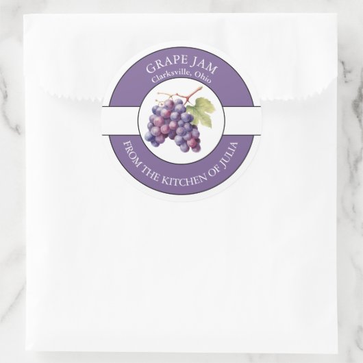 Etiket druivenjam (Tas)