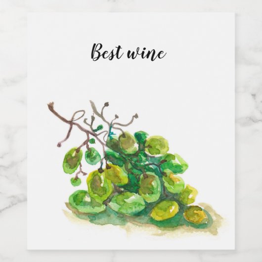 Etiket druivenwijn. (Enkel label)