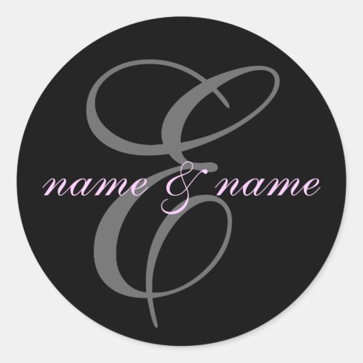 Etiket E monogram (Voorkant)