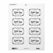 Etiket echte  verse eieren (Full Sheet)