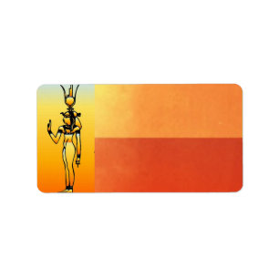Etiket Egyptisch Hieroglyphics-adres