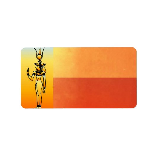 Etiket Egyptisch Hieroglyphics-adres (Voorkant)