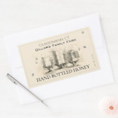 Etiket eierhoning (drie bijenkasten) (Envelop)